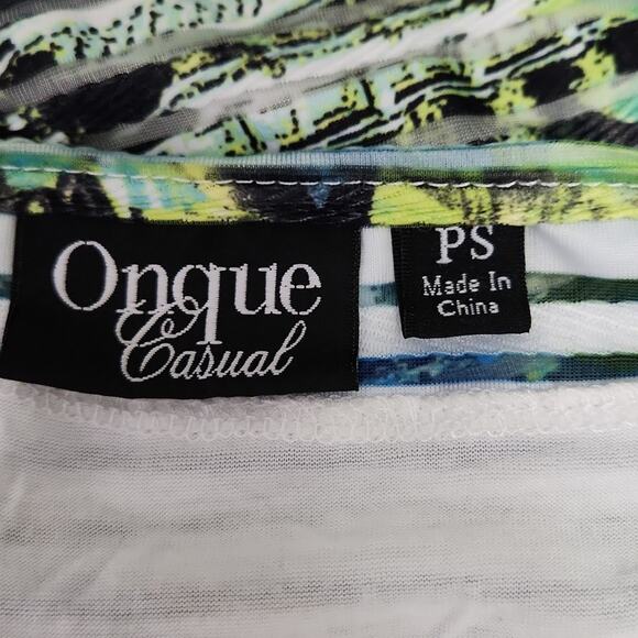 Onque Casual Women's Short Sleeve Floral Eiffel Tower Top Shirt Size PS Art Wear - Picture 8 of 10